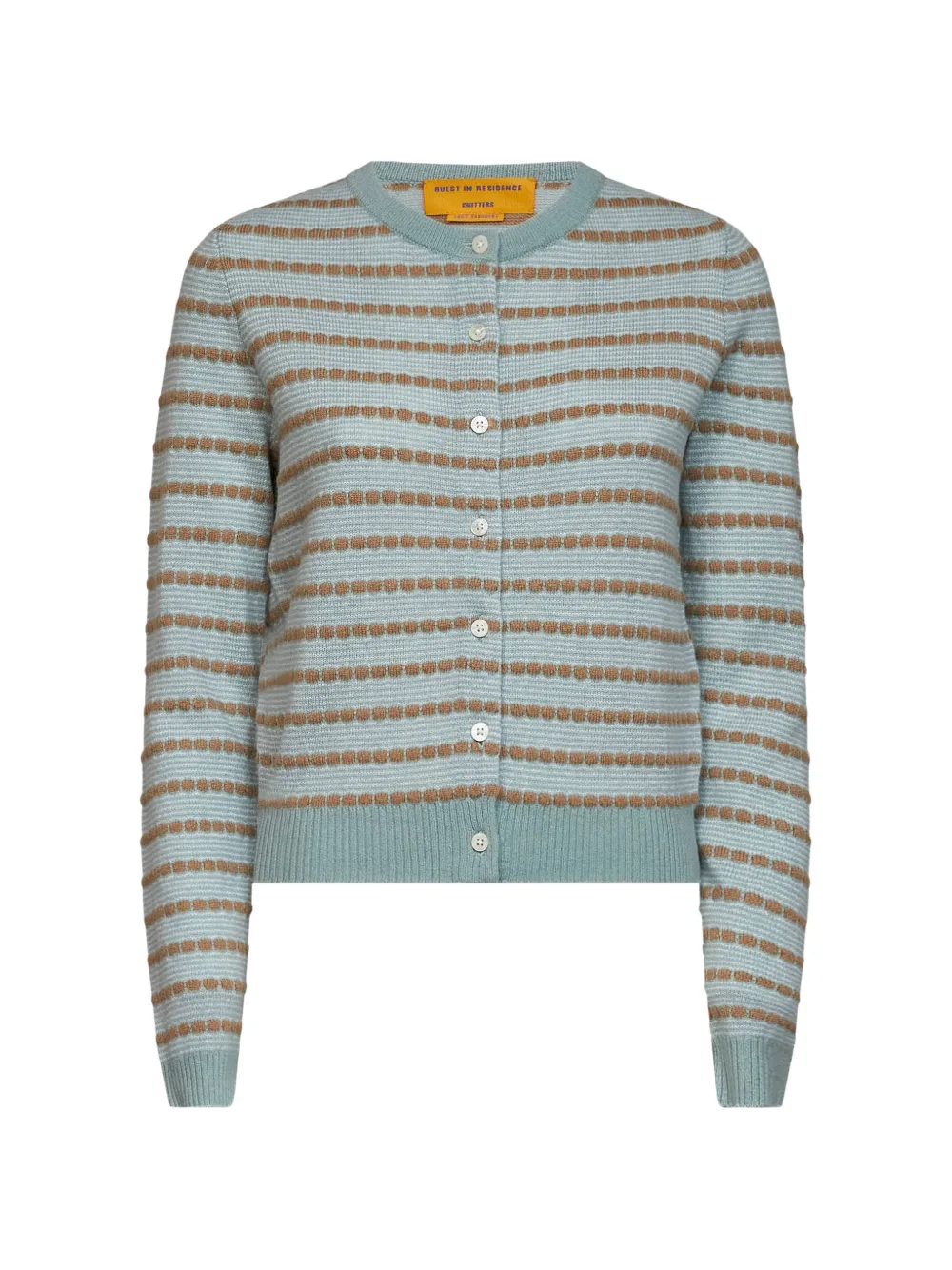 Guest In Residence Jane bubble-stripe cardigan - Verde