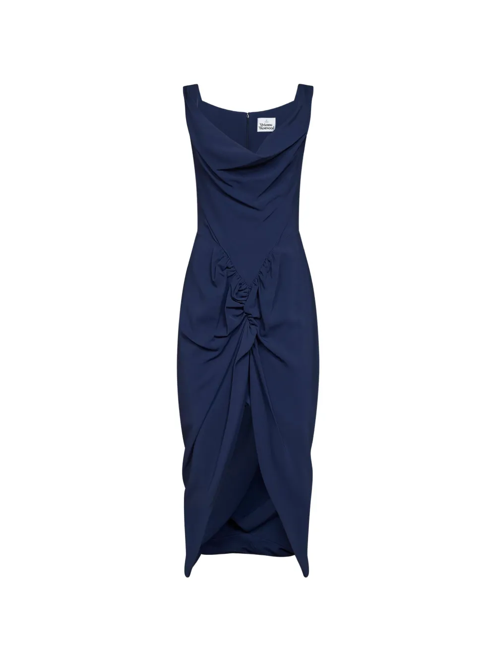 Vivienne Westwood draped asymmetric midi dress - Blau