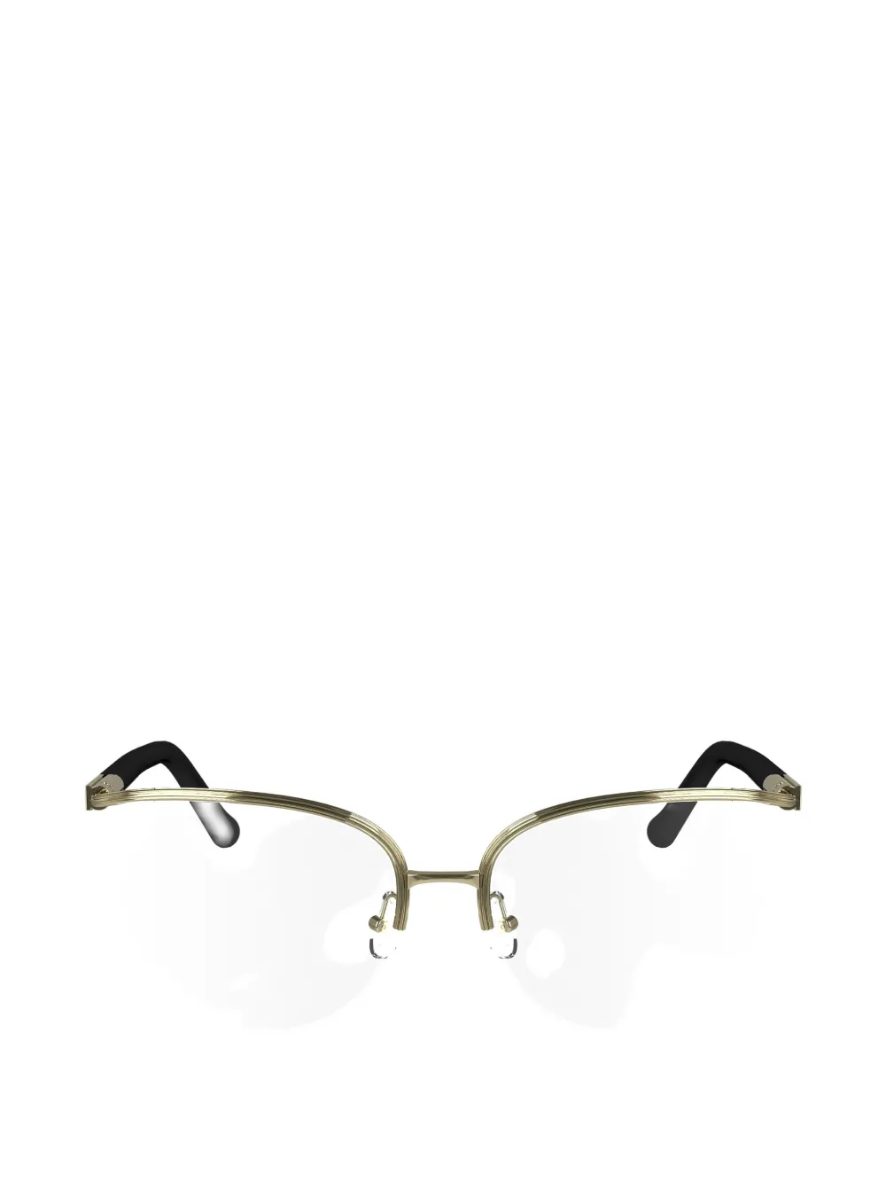 Ferragamo Eyewear Semi-rimless Glasses In Gold