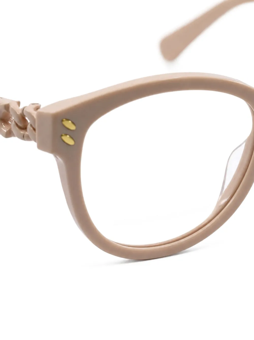 Stella McCartney Eyewear Bril met vierkant montuur Beige