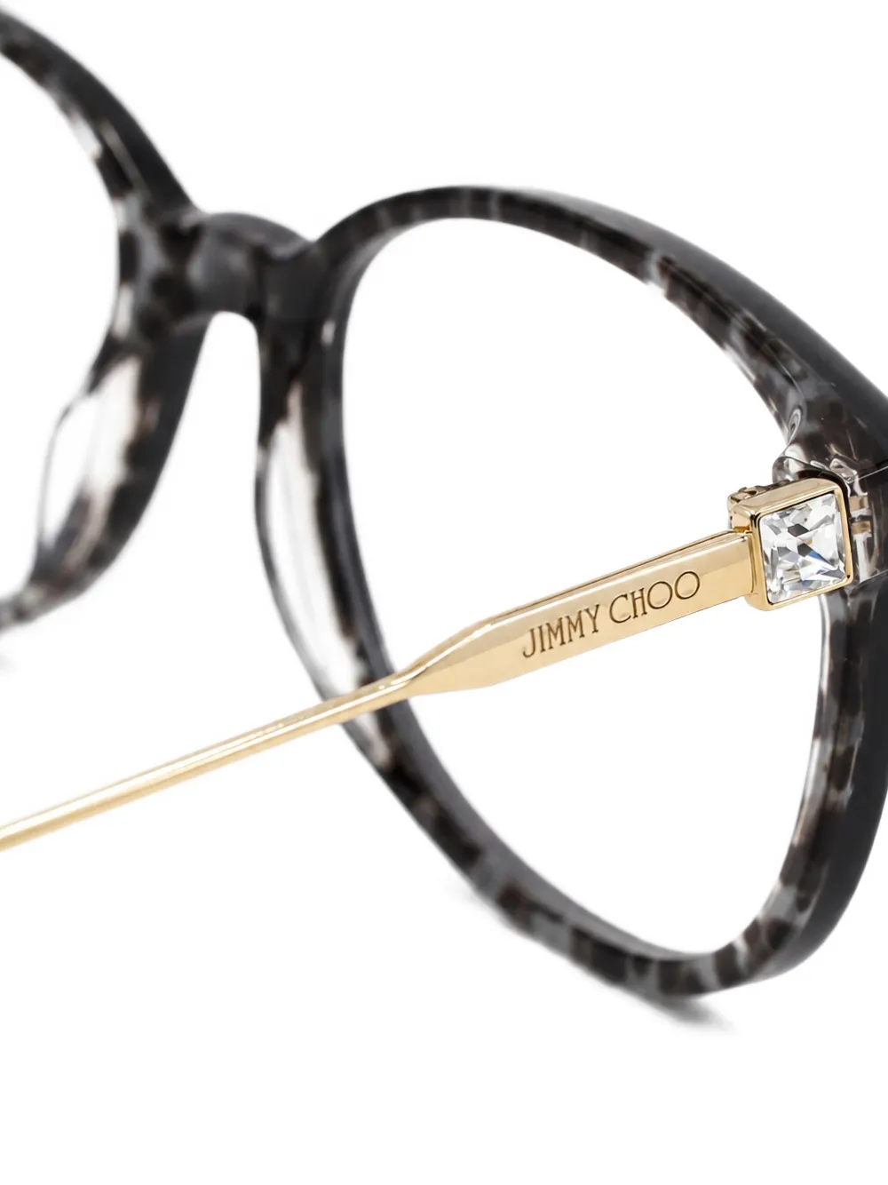 Jimmy Choo Eyewear Bril met rechthoekig montuur Zwart