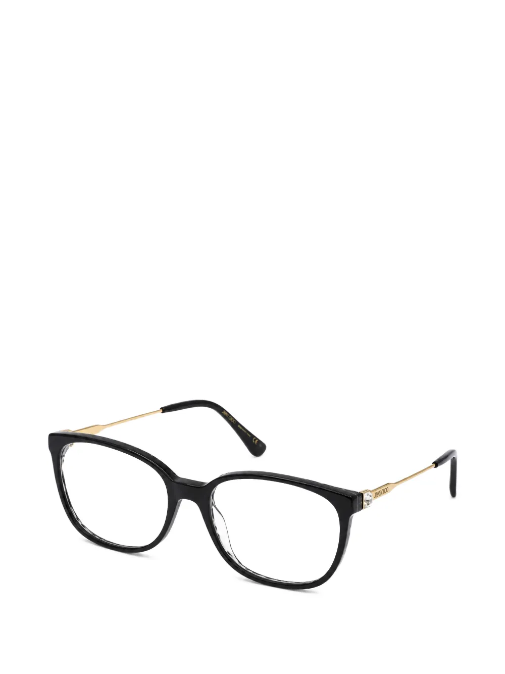 Jimmy Choo Eyewear Bril met rechthoekig montuur Zwart