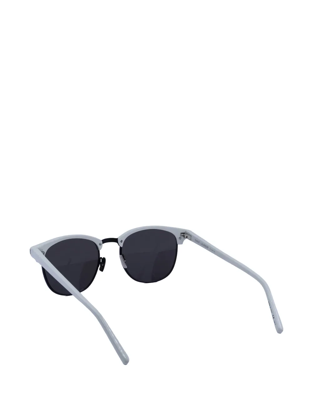 Saint Laurent Eyewear Zonnebril met rond montuur Wit