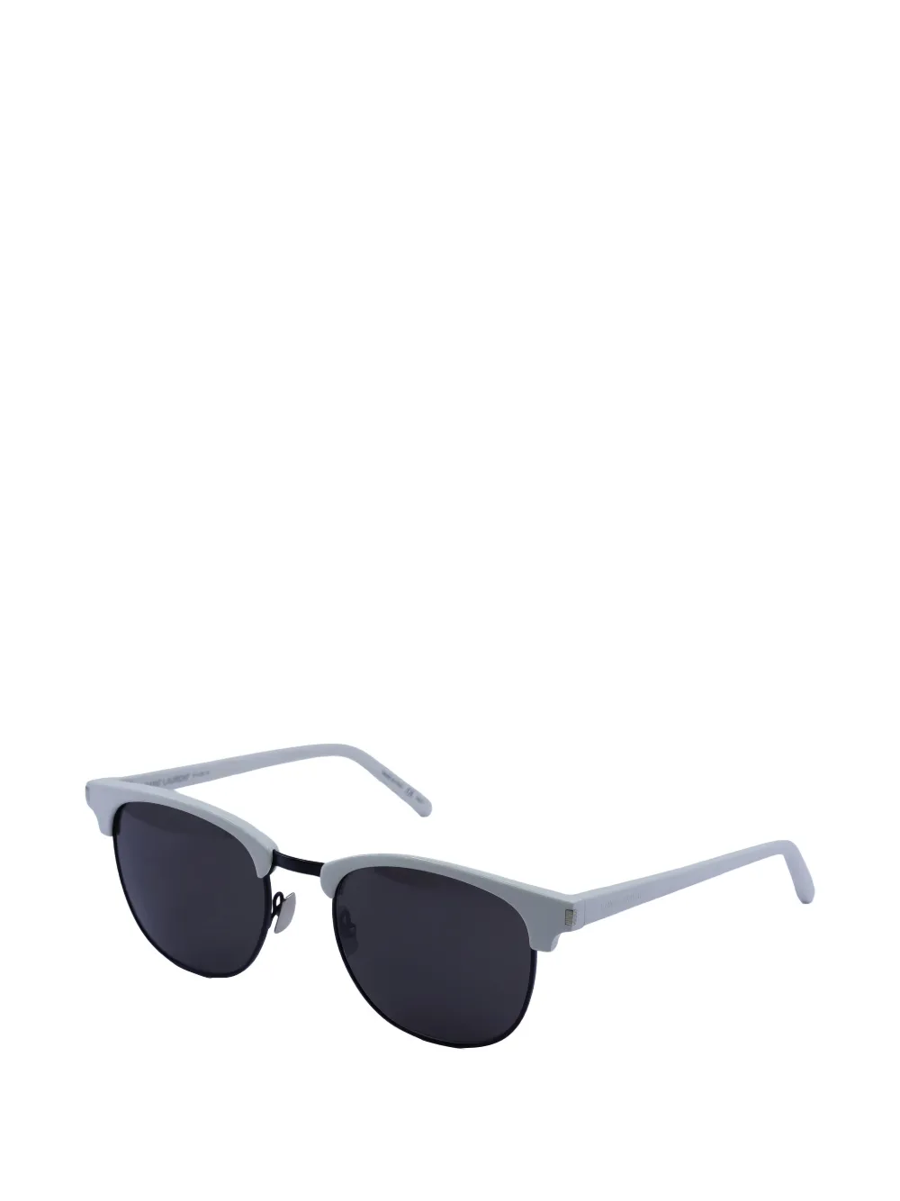 Saint Laurent Eyewear Zonnebril met rond montuur Wit