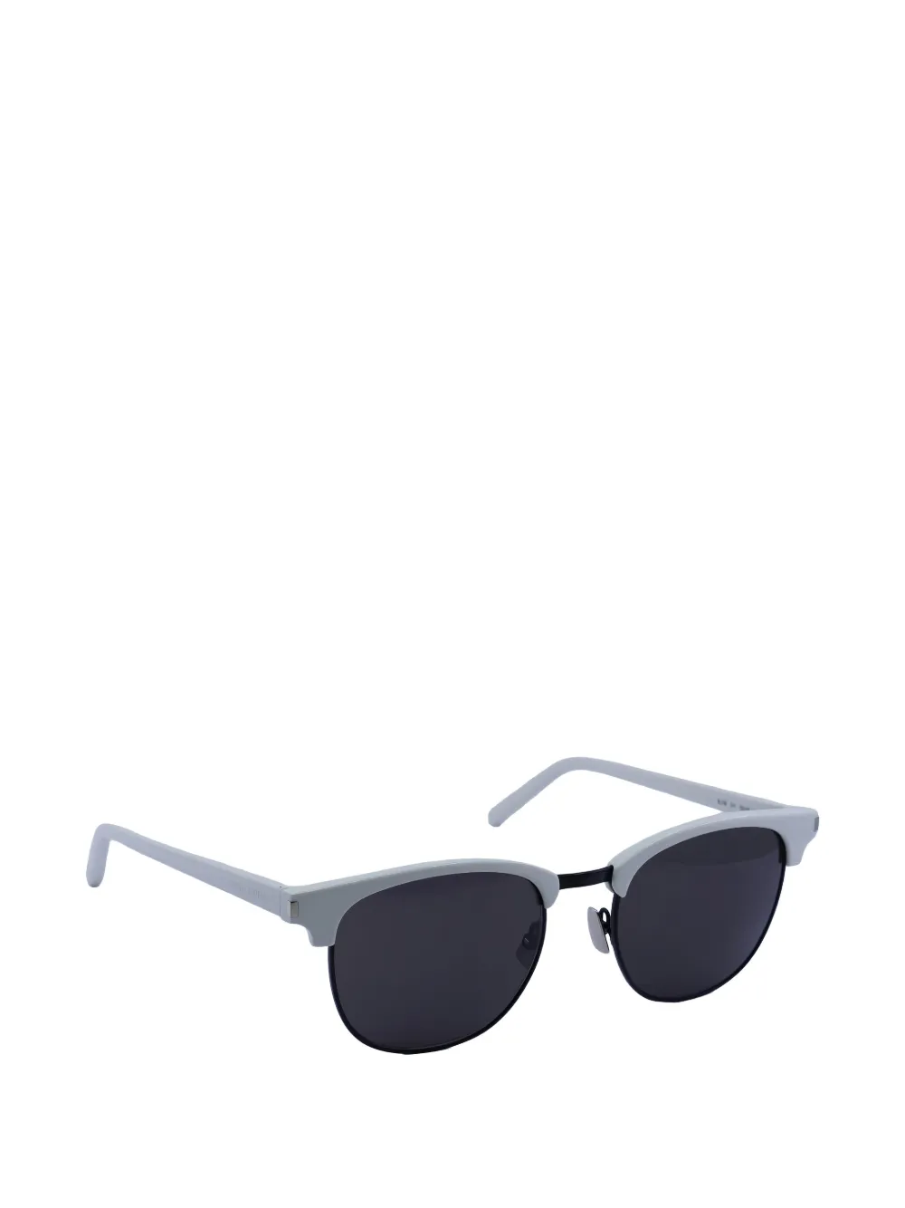 Saint Laurent Eyewear Zonnebril met rond montuur Wit