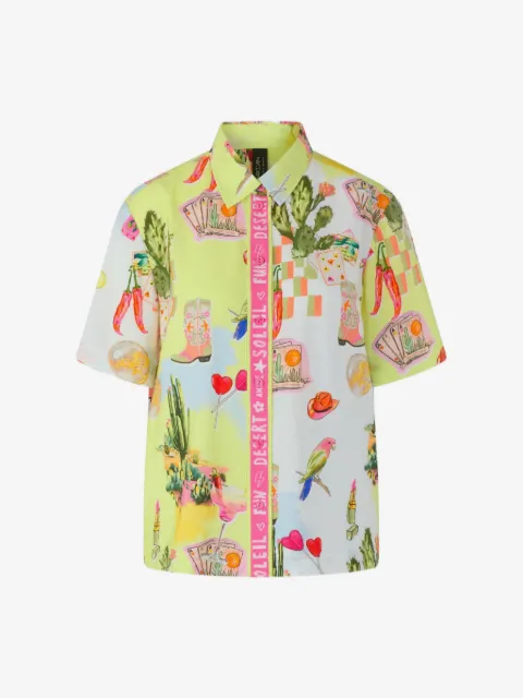 MARCCAIN graphic-print short-sleeve blouse