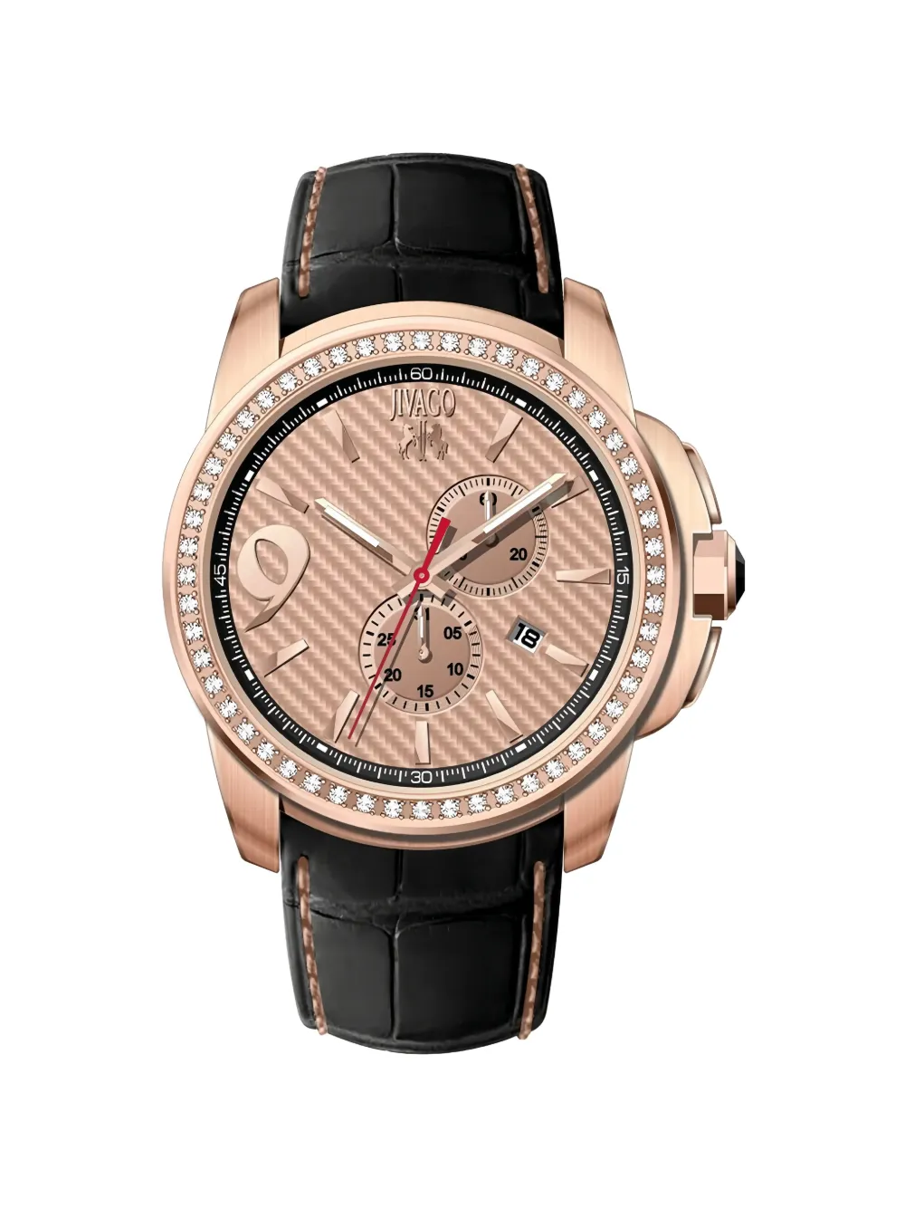 JIVAGO Gliese crystal-embellished 43mm watch - Rosa