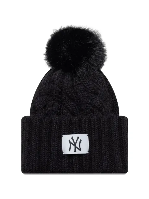 NEW ERA CAP New York Yankees cable-knit pompom beanie hat