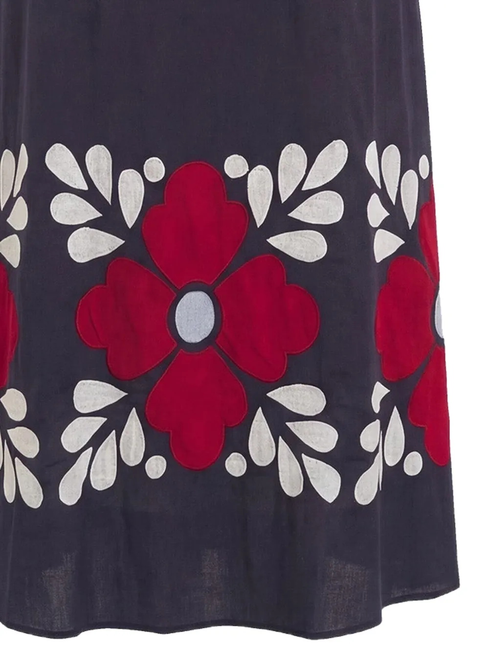 Antik Batik Midi-jurk met pofmouwen Blauw