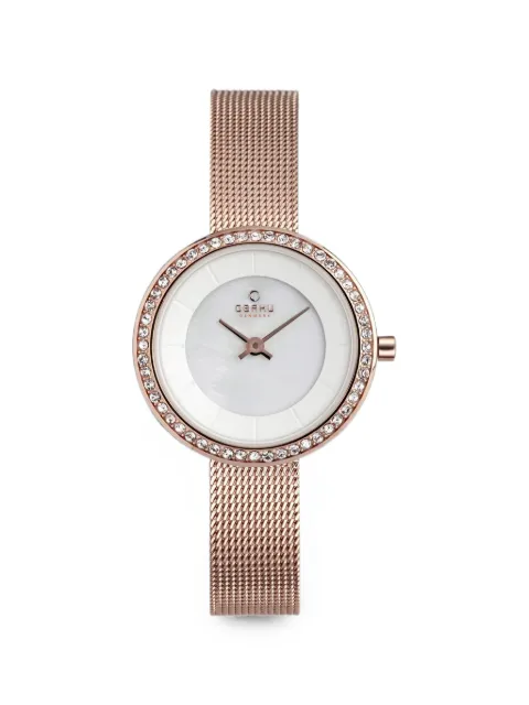 OBAKU Denmark crystal-embellished 27mm watch