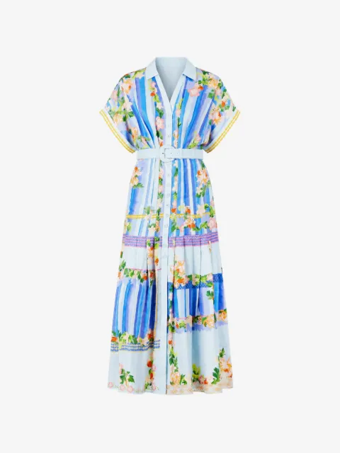 Saloni Riya-B floral-print midi dress