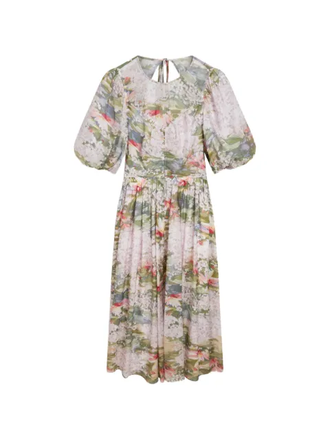 Ted Baker Jonora floral-print puff-sleeved dress