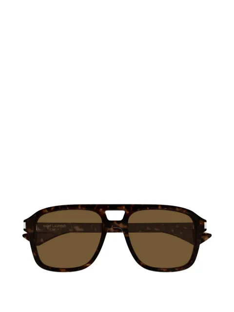 Saint Laurent Eyewear SL 881 tortoiseshell-effect pilot-frame sunglasses