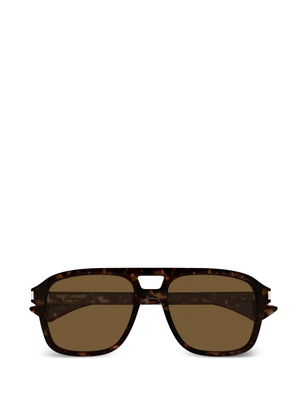 Saint Laurent Eyewear SL 881 tortoiseshell-effect pilot-frame sunglasses - Braun