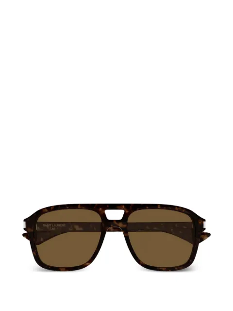 Saint Laurent Eyewear SL 881 tortoiseshell-effect pilot-frame sunglasses