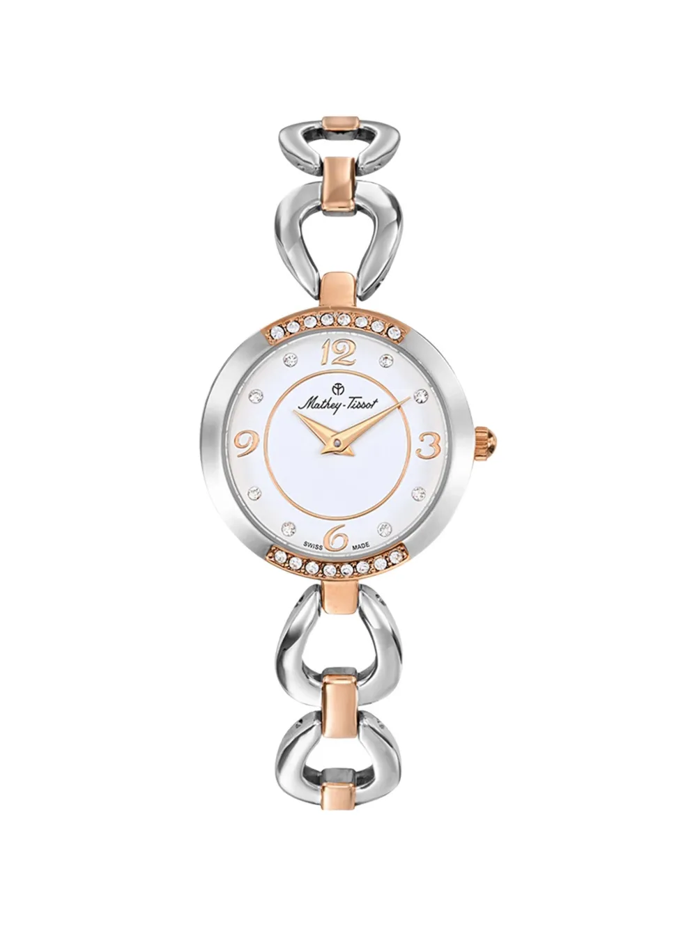 Mathey Tissot Fleury crystal-embellished 30mm watch - Bianco