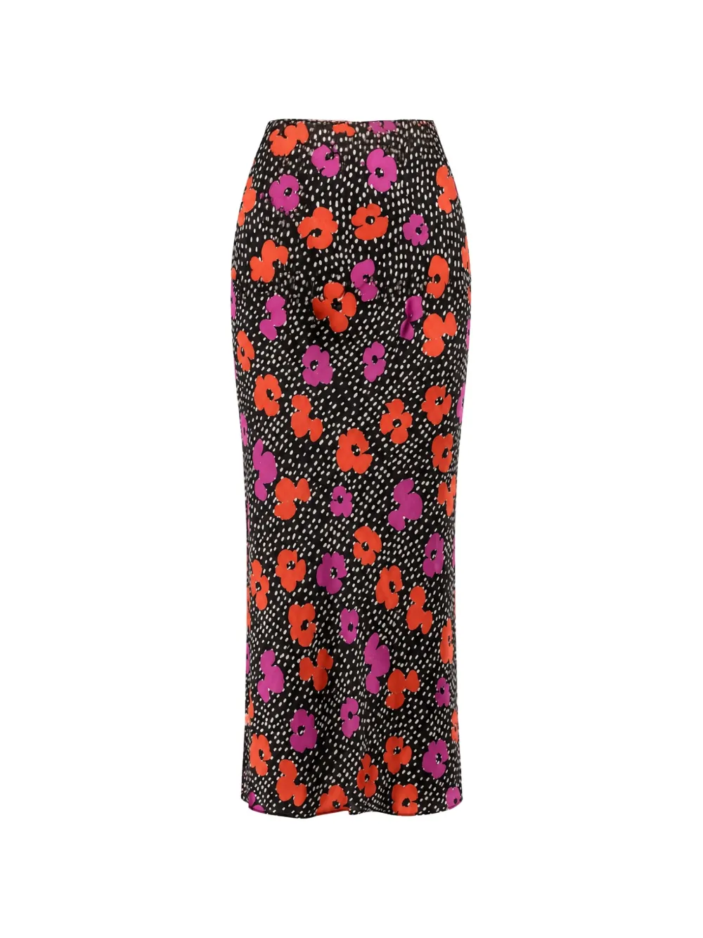 NISSA floral-print polka-dot skirt - Schwarz