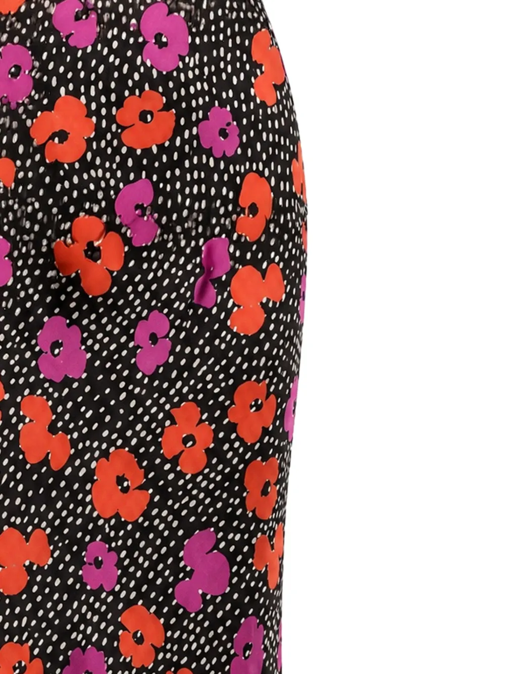 NISSA Rok met bloemen-print en stippen Zwart