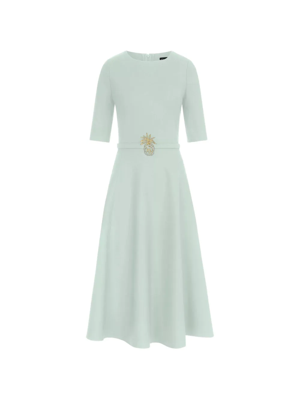 Oscar de la Renta pineapple-belt midi dress - Verde