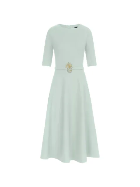 Oscar de la Renta pineapple-belt midi dress
