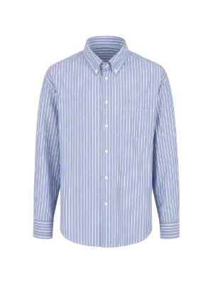 Givenchy Striped embroidered-logo Shirt | Blue | FARFETCH