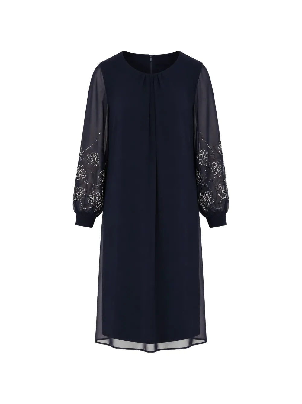 FRANK LYMAN floral-embroidered mini dress - Blu