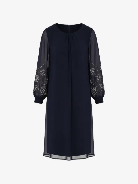 FRANK LYMAN  floral-embroidered mini dress