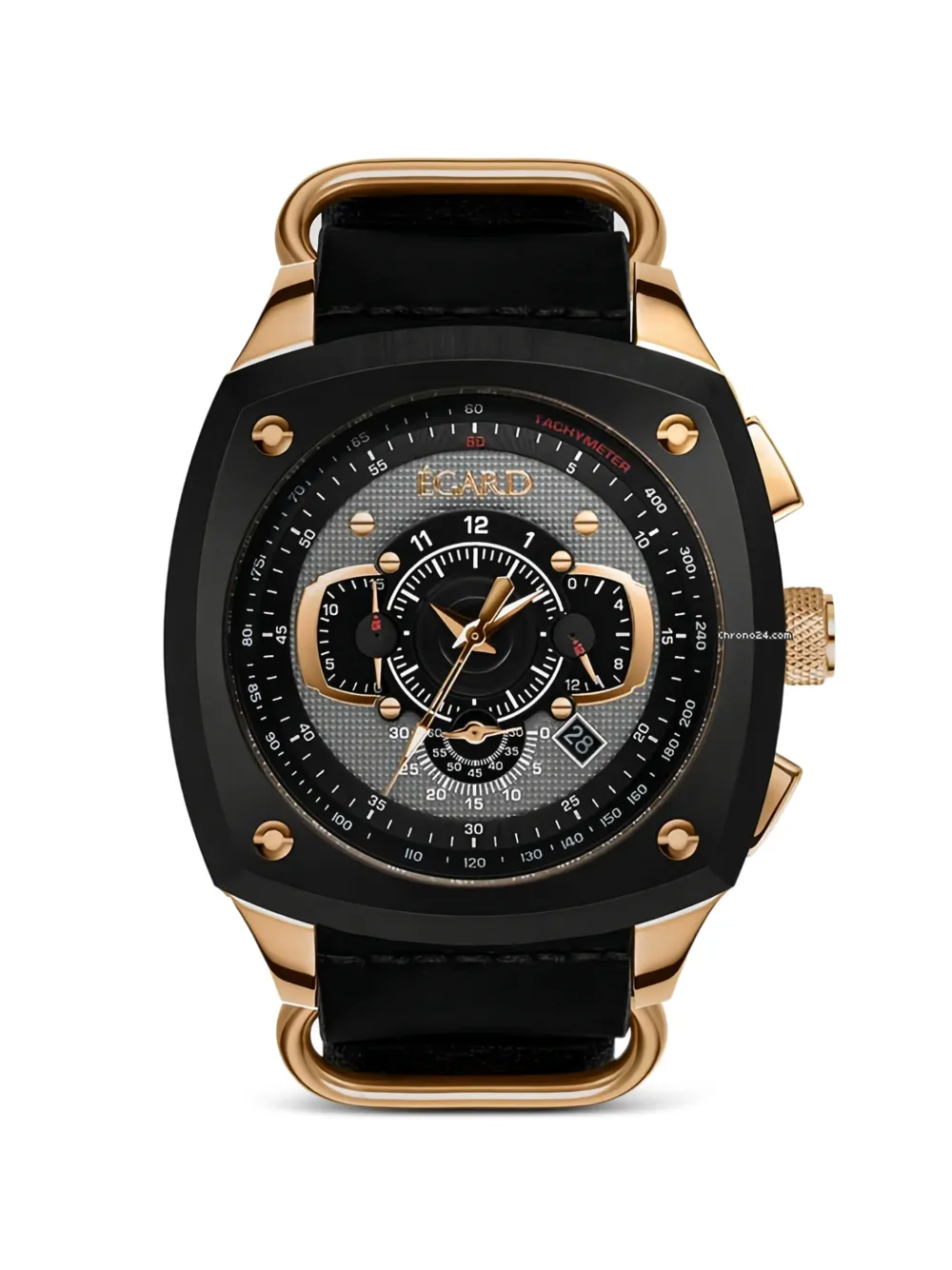 ÉGARD V1-Viking Chronograph 46mm watch - Nero