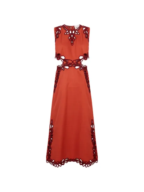 Antik Batik Deva cut-out embroidered midi dress