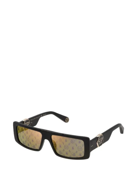 Philipp Plein Eyewear logo-plaque rectangle-frame sunglasses