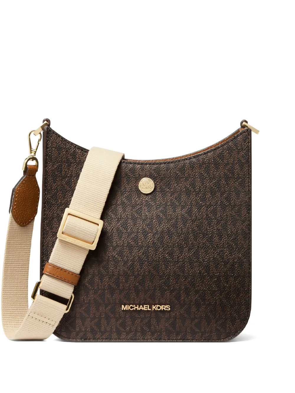 Michael Kors small Briley monogram-pattern messenger bag - Marrone