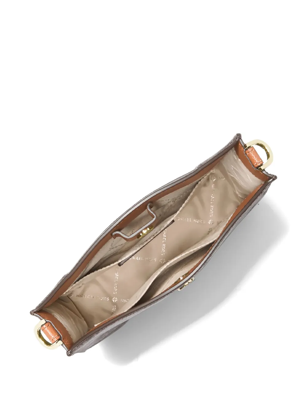 Michael Kors Briley kleine messengertas met monogram-print Bruin