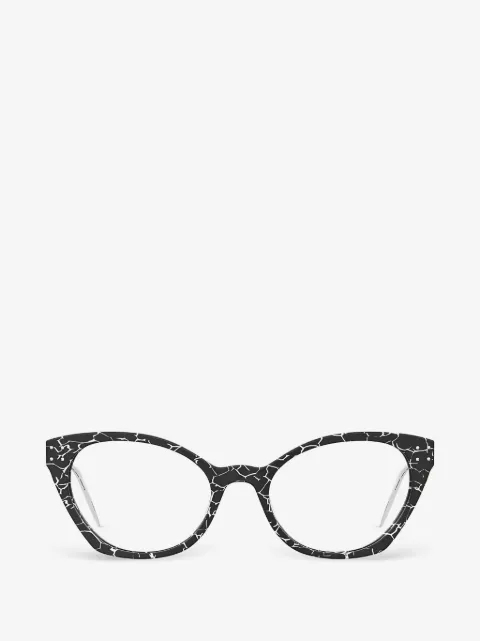 Moschino Eyewear lentes con armazón cat eye y efecto jaspeado