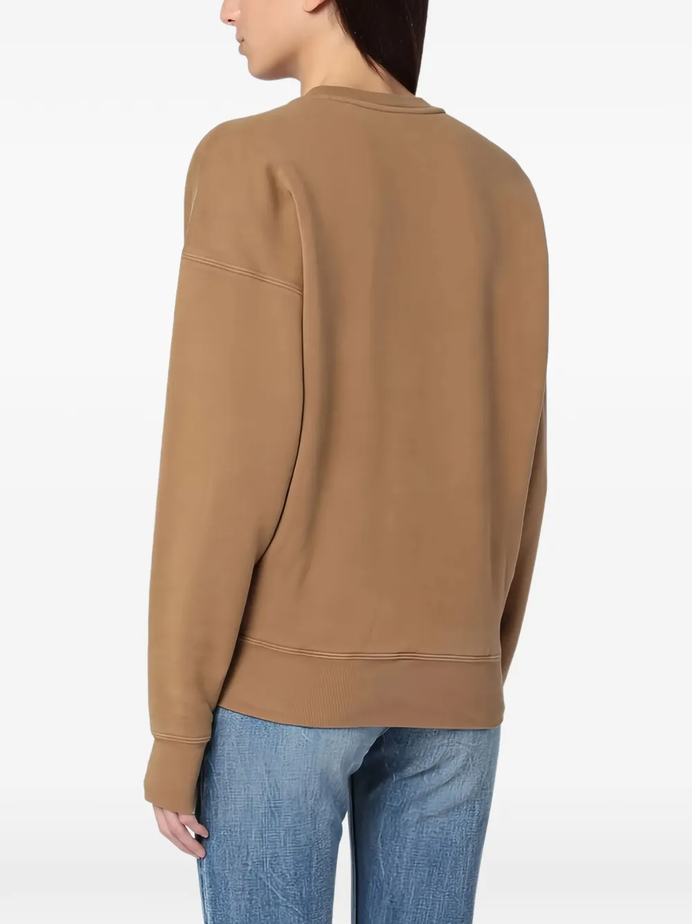  Saint Laurent Logo-patch Sweatshirt - Marrón 