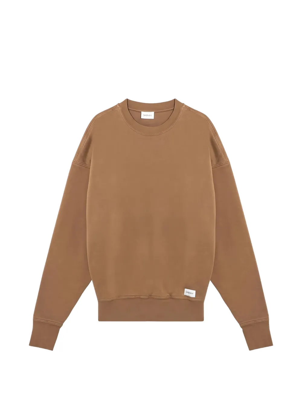 Saint Laurent logo-patch sweatshirt - Braun