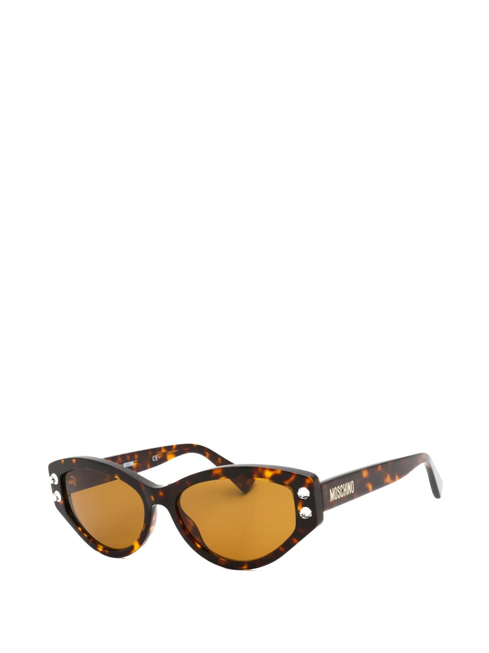 Moschino Eyewear Zonnebril met cat-eye montuur Bruin