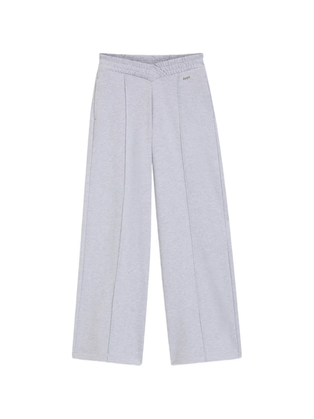 HUGO logo-plaque wide-leg track pants - Grigio