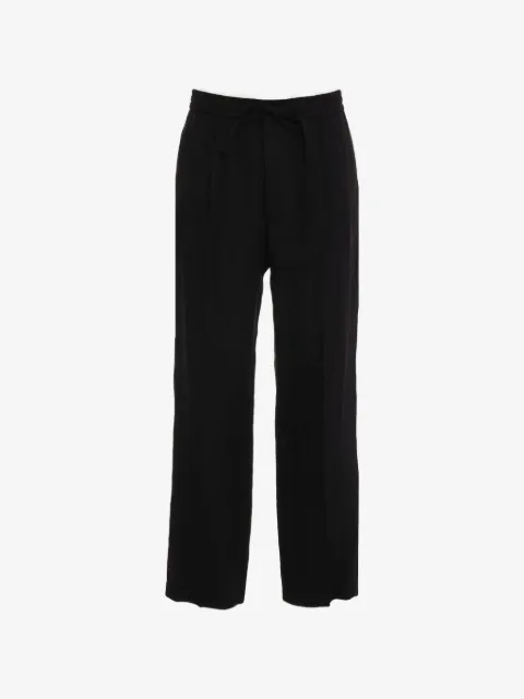 AMARANTO  drawstring-waist pleated trousers