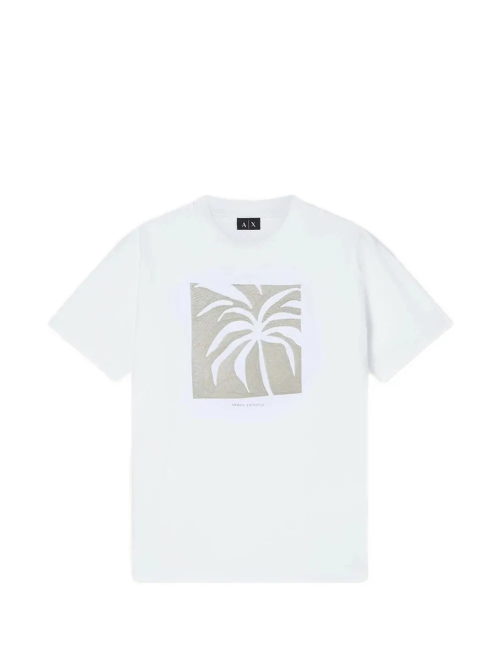 Armani Exchange T-shirt con stampa Palm - Bianco