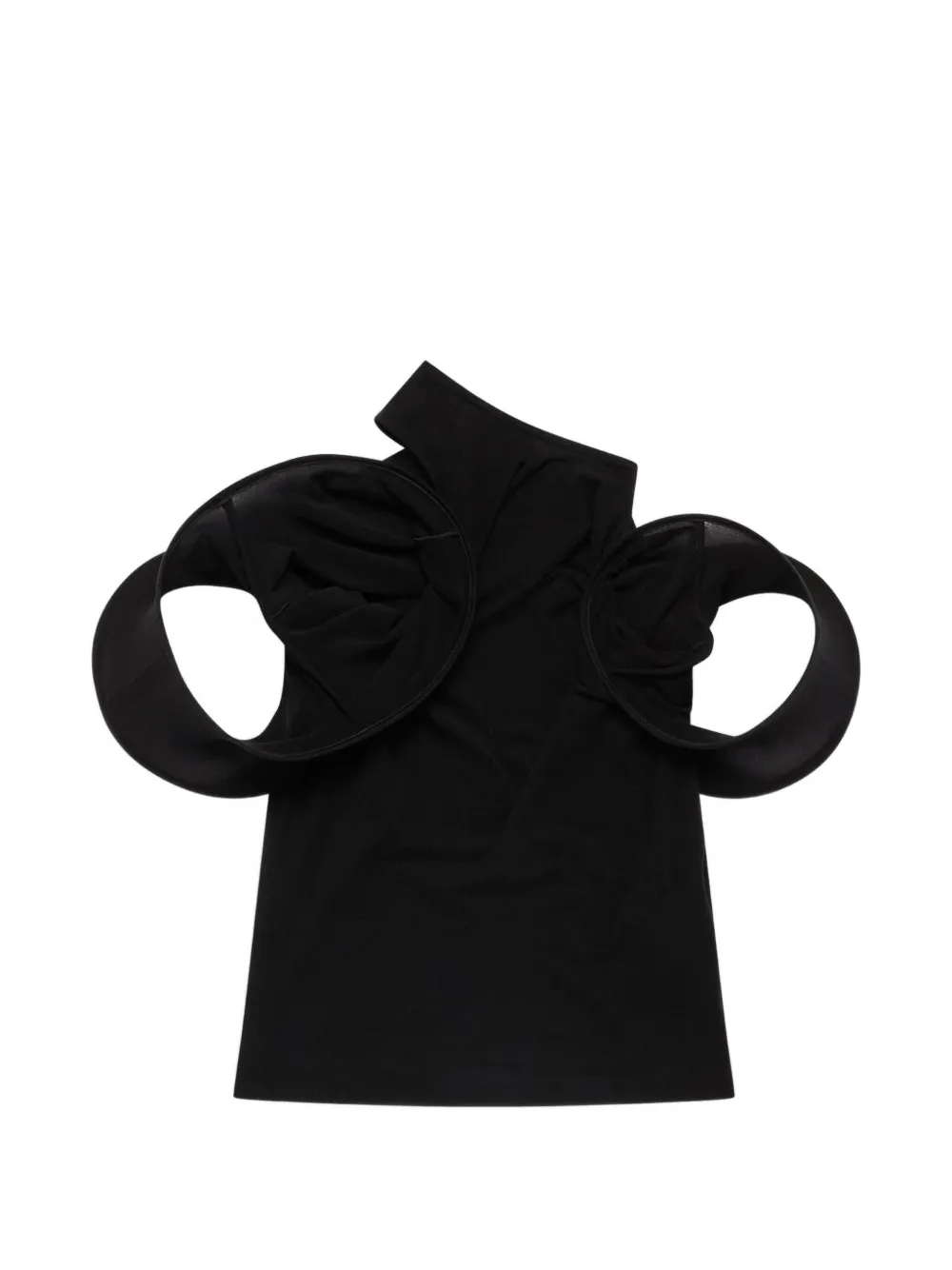 Junya Watanabe cut-out asymmetric top - Nero