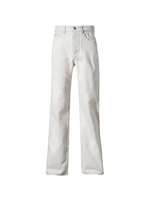 LOEWE argyle-pattern buckle-detail jeans
