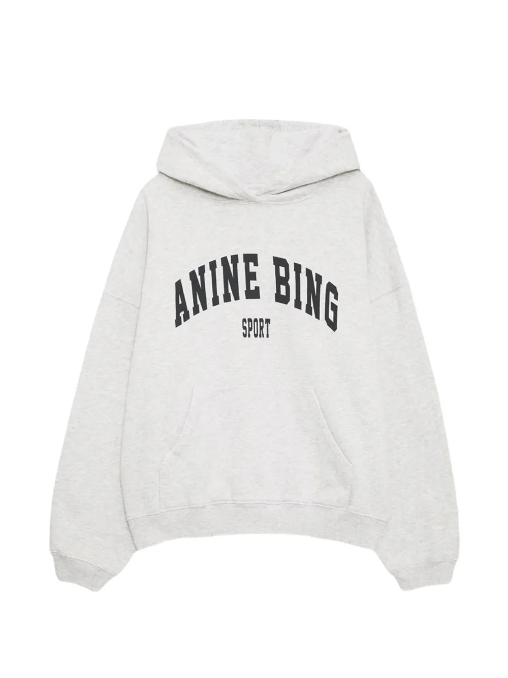 ANINE BING Harvey logo-print hoodie - Grigio
