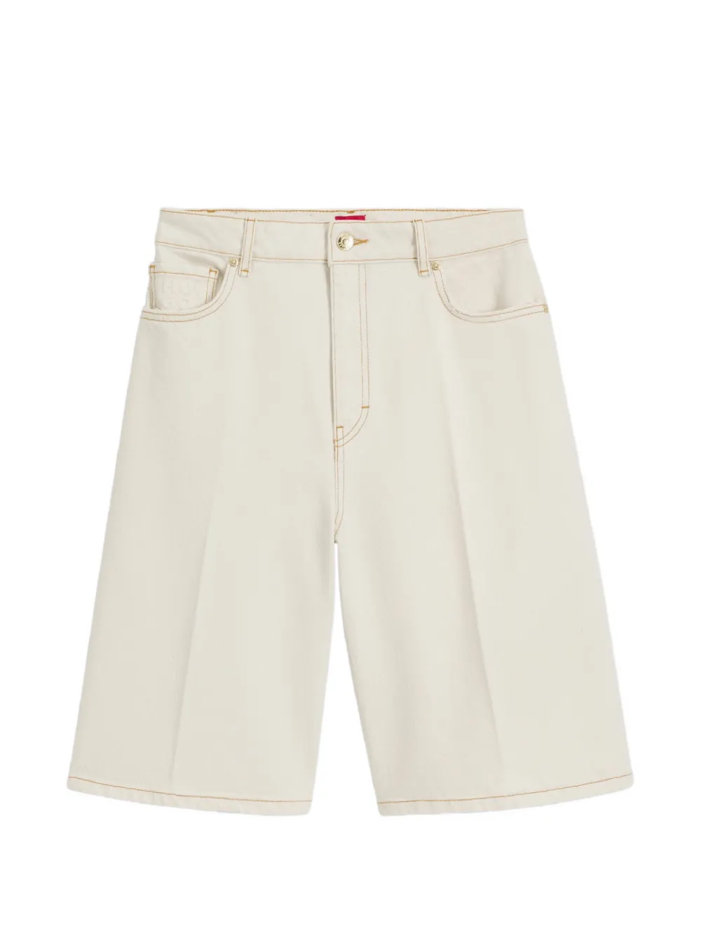 HUGO logo-patch denim shorts - Toni neutri