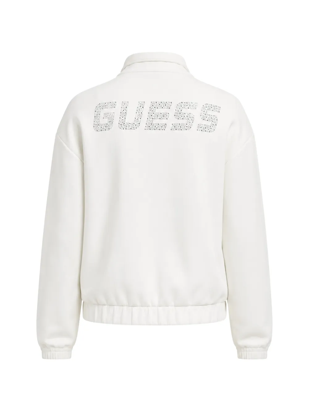 GUESS USA Cecilia sweater met kristallen logo Wit