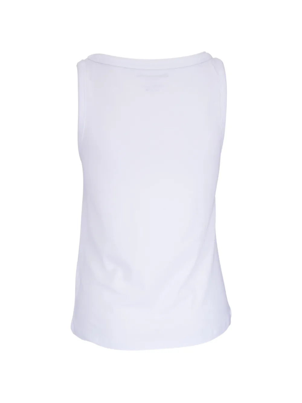 Majestic Filatures Tanktop met diepe ronde hals Wit