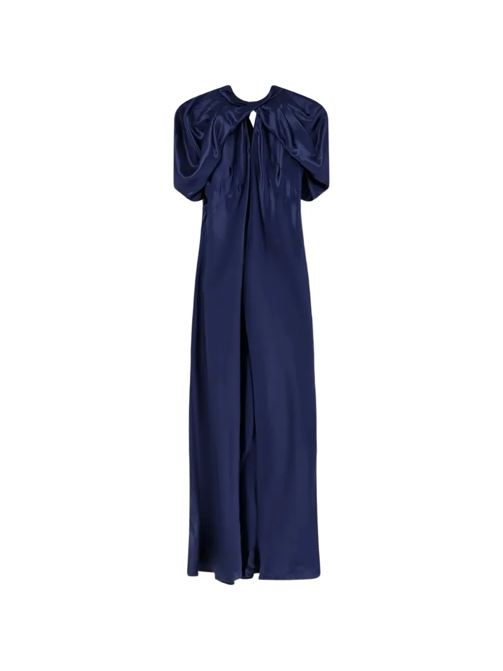 Alberta Ferretti draped back-tie maxi dress - Blu
