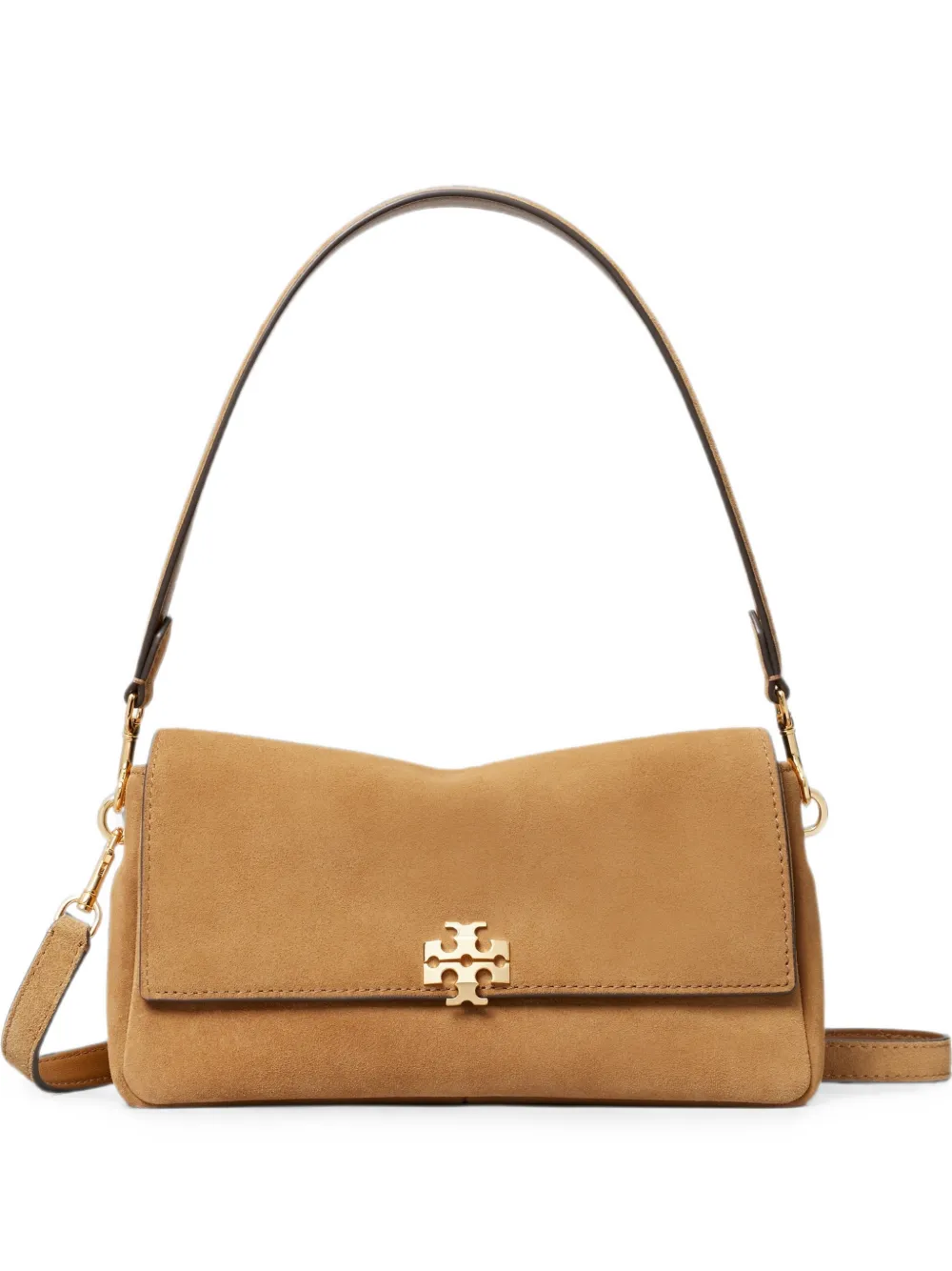 Tory Burch small Charlie suede shoulder bag - Toni neutri