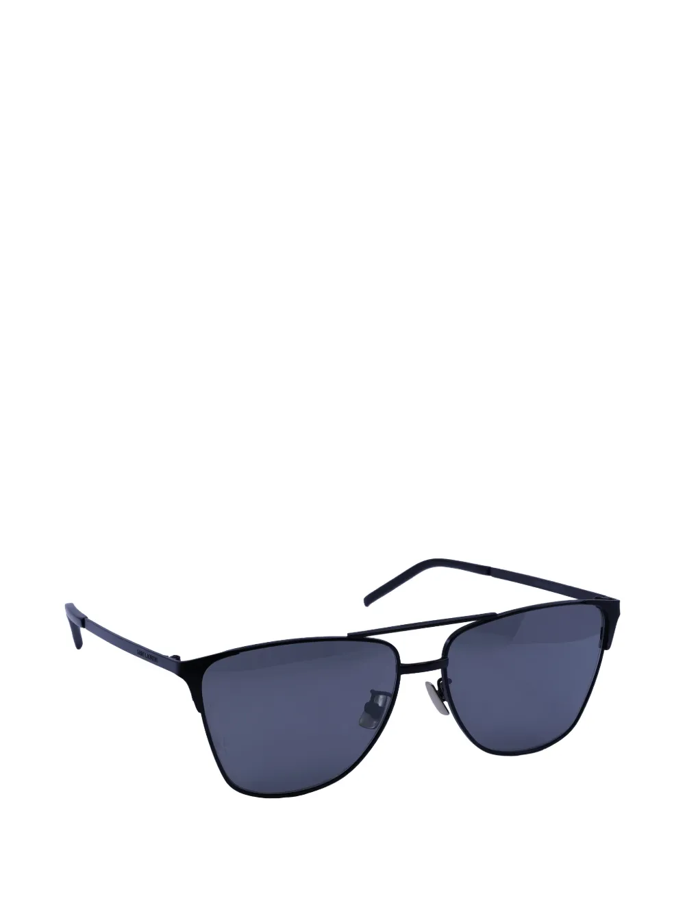 Saint Laurent Eyewear Zonnebril met rond montuur Blauw