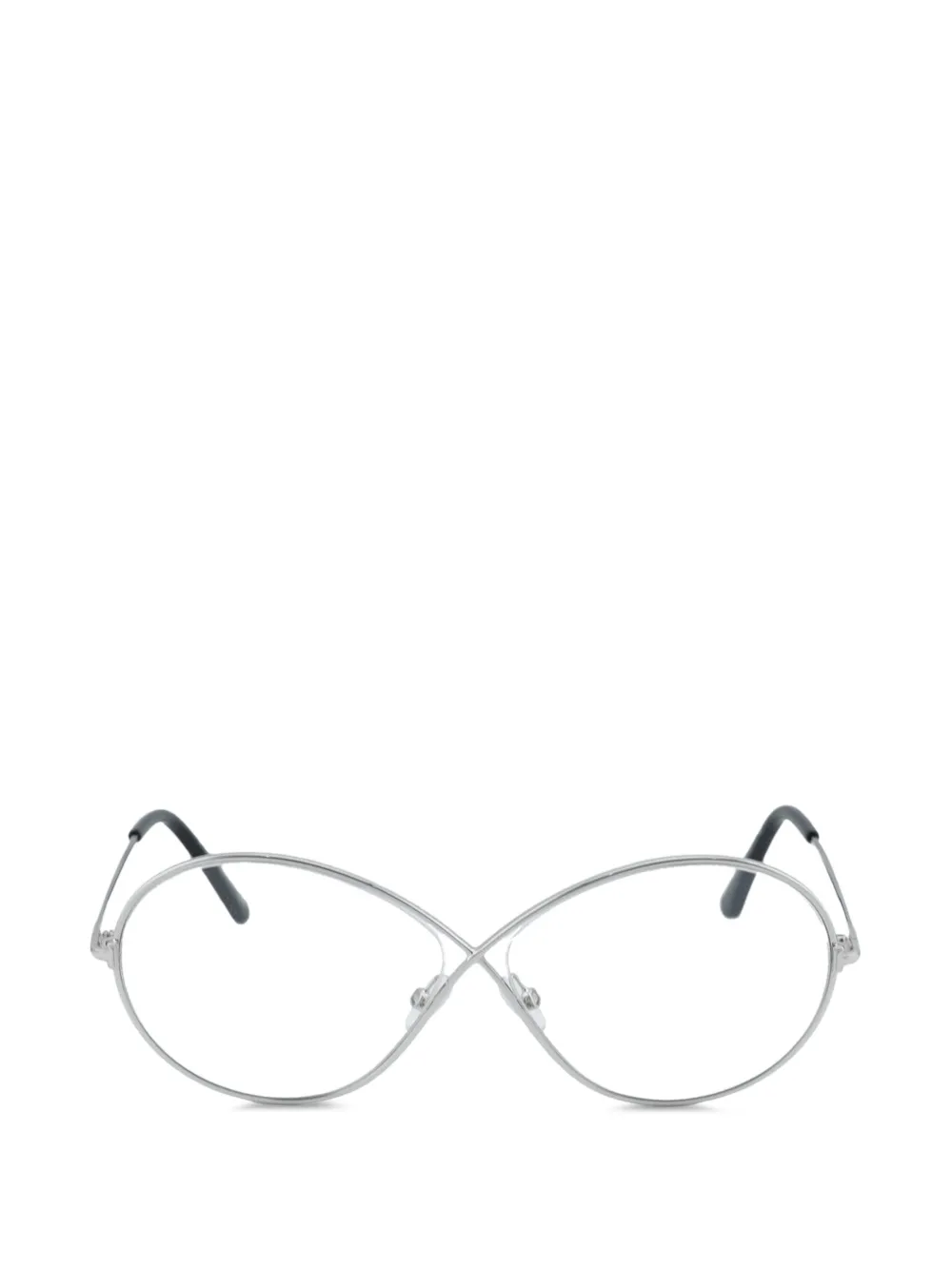 TOM FORD oval-frame glasses - Argento