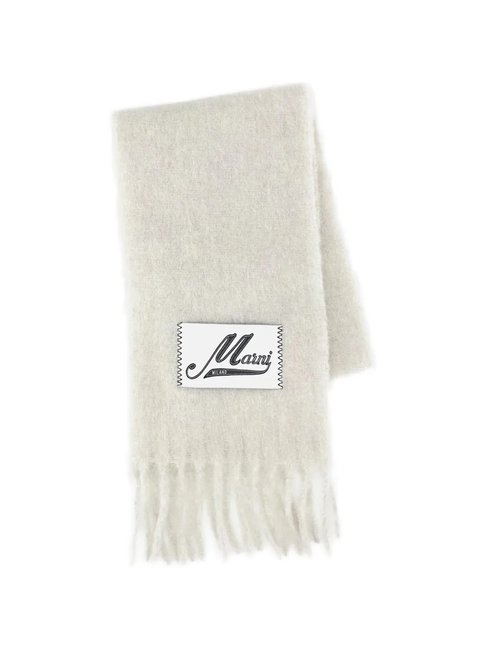 Marni brushed fringed scarf - Toni neutri